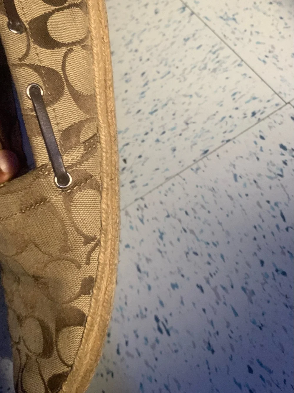 Coach Kids Tan & Brown Signature Slip-Ons